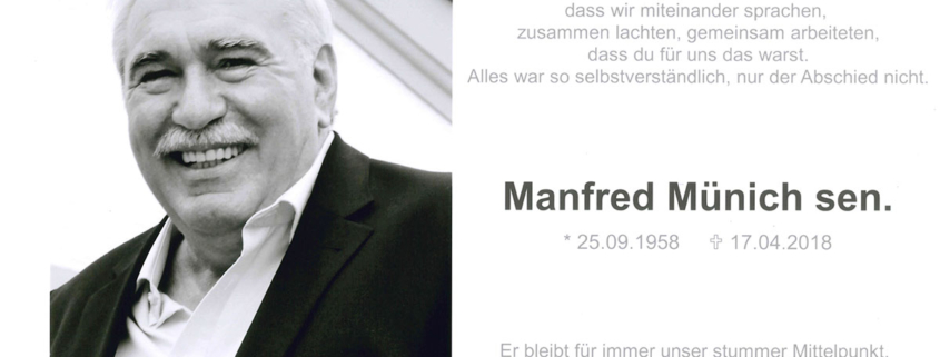 Trauerbild Manfred Münich sen.